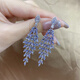 Yixiang Tanzanite Banquet S925 Silver Luxurious Gemstone Tanzanite Earrings Temperament European and American Evening Makeup Earrings Tanzanite Banquet S925 Silver Luxury