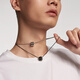 Calvin Kleinck项链女潮轻奢小蛮腰男情侣锁骨链吊坠配饰毛衣链官 KJ39CP010400 银色