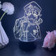 Bonitas sesiones de fotos y sueños de convertirse en una niña mágica figura USB Night Light Dance Shina du Nako Lis Tenkawa Kaorko Anime 4877 Tenkawa Kaorko Monocromio cálido Luz USB Lámpara de lámpara