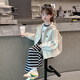Guai Nicao Girls's Hover Spring и осень -стиль 2025 Новая модная детская одежда средняя крупная детская одежда Топ детская одежда с капюшоном.