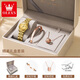 Amani Swiss Certified Brand Watch Frauen leuchtend wasserdichte vollautomatische mechanische Uhr Einfache Temperament Leichte Luxus Uhr Stahlgürtel-6630-Zimmer-Gold-Weiß-Oberfläche