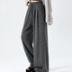 Miniso (Miniso) Klebreishose für Frauen 2025 Frühlings- und Herbst-neue Style-Bodenhose Lazy Style Faulpants Lockerer Hosen Lose Hope Dark Grey L 165 (Gewicht 115-130jin [Jin gleich 0,5 kg]))