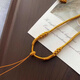 DR-FLVVS Fat Donglai's same eight-treasure compass lanyard purely hand-woven gold pendant rope necklace rope gold Buddha head with rope gold rope (rope thickness 2.5mm)