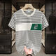 Begiche 2025 Neues kurzärmeliges T-Shirt Mode Casual Trend Summer Striped Round Neck Herren vielseitiger obere weiße, atmungsaktive schweißabsabsorbierende Baumwolle 9898 m