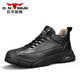 Bull Family Men's Shoes Autumn New Retro Fashion Casual Leather Shoes Soft Sole Comfortable Work Shoes Versatile Outdoor Hiking Shoes for Men