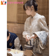 VOYDOVE New Chinese Top Women's Shirt 2025 New Style Light Luxury Spring and Autumn National Style Embroidery Design Shirt Off-White Shirt z M (100-115Jin Jin is equal to 0.5 kg)