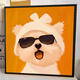 Tigre de tres abril Cartoón de cachorro garabateado lindo bichon Pintura al óleo digital bricolaje a mano pintada a mano acrílico customizado a mano XH12625 20*20cm Un pequeño juego completo de material de material de marco interno