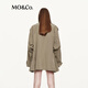 
MO/Co. Jacket 2025 Autumn New Product OVERSIZE Working Pocket Drawstring Waist Hunting Jacket MBE3COT011 Toffee Color M /165