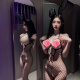 渔网情趣女2025新款性感御姐连体开裆渔网衣调教诱惑免脱床上羞耻 蛇纹连体衣1098(不含头饰) 均码【建议80-125斤】保密发货