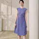 
ROEYSHOUSE rosy saffron purple waist dress 2025 summer new style sleeveless knitted skirt 11975 purple 2XL