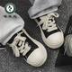 Padeque carpintero Summer zapatos de lona en blanco y negro para hombres zapatos de punta de dedo espesor de los hombres para hombres casuales zapatos de mesa livianos resistentes al desgaste para hombres negros 42
