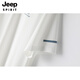 JEEP SPIRIT冰丝网孔速干圆领短袖T恤男夏季薄款透气时尚青年运动休闲体恤衫 C3BHT-HC9905A白色 L 100斤-120斤