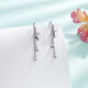Beijing Gold Trading Center Co., Ltd. platinum ear hook pt950 alliance butterfly earrings for women, birthday gift for girlfriend and wife, about 3.64g