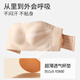 Noquna Invisible Strapless Underwear Women's Summer Seamless Thin Large Breast Showing Small Tube Top Large Size Fat MM Bra Flesh Color 3XL