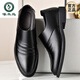 
Woodpecker leather shoes for men in summer authentic breathable men casual business formal wear height-raising and pedaling to work black derby 6189 four-season black 38