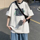 
American retro short-sleeved T-shirt men's summer 2025 new loose design niche Japanese ins trendy brand top 3895*wasp white L 120-140Jin[Jin equals 0.5 kg]