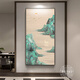 Huili de Qianli Jinshan Decoración de imágenes Murales de paisaje de alta gama Nuevo corredor de estilo chino Pintura colgante Qianli Jiangshan Un estilo 90*180 Pintura de luz LED (Inserto directo inteligente + control remoto) 3527
