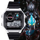 Ultraman SHF Electronic Watch Sports Digital Watch Модель ученика средней школы с будильником [Стильный серебряный черный] -d5155 Электронные часы [Импортированное движение + сверхпрофильное резервное значение] Подарочная коробка]