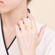 Китай Gold 5G Hard Gold Jiyan Lucky Gold Ring Solid Gold Fit Gold Gift кольцо кольца моей подруги подарка жены джиан [14#] Золотой вес около 5,4 г (возврат средств меньше и больше дополнений)