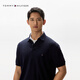 Tommy Hilfiger spring and summer men's piqué mesh breathable business casual trendy multi-color short-sleeved lapel T-shirt POLO shirt classic and versatile navy blue FAP XL (recommended 165-180Jin Jin equals 0.5 kg)