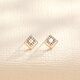 Chao Acer rhombus 18K gold diamond stud earrings for women color gold rose gold earrings for girlfriend birthday gift TK