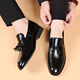 Cartelo Crocodile (Cartelo) Matte Suit Mate Shoule Men's Leather Shops Flat Groom's Bright Formal Wear Jóvenes Potaciones de boda casuales zapatos de boda de primavera y otoño 9923 Matte Black 39