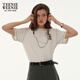 Teenie Weenie Bär Frauen T-Shirt 2025 Frühling und Sommer Neue Mode Dopamin Lose Kurzarm Top Elfenbein Weiß M.