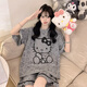 Cute hellokitty pajamas girls' style pure cotton summer short-sleeved thin style plus size fat mm student home clothing QYS-9928 M (suitable for 80-100 Jin [Jin equals 0.5 kg])