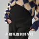 Fan Shengyu maternity pants with velvet, thickened and warm, wide-leg pants with belly support, loose casual straight pants, adjustable winter wear for pregnant women, wide-leg pants for pregnant women - black with velvet XL (recommended 120-135 Jin Jin is equal to 0.5 kg)