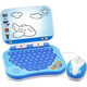 Gift de la journée pour enfants mignonne pour les enfants Machine d'éducation précoce des enfants pour les enfants apprenant et entraînant un écran d'ordinateur d'ordinateur d'ordinateur portable pour bébé en poudre d'ordinateur plat + 2 brosses (version de charge)