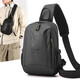 2025 Nuevo bolso impermeable Bolsa de cuerpo cruzado y moderno Bolsa de deportes para hombres Mochila multifuncional Bolsa de gran capacidad negra