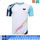 蝴蝶乒乓球衣男女款短袖速干t恤训练服羽毛球服比赛 紫色-短袖1502 S 【推荐80-90斤】