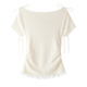 Silk Cypress House Sweater en tricot à une longueur 2025 Été Nouveau Style Femme littéraire Lady Pullover courte courte à manches courtes