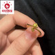 Iosn gold lily of the valley flower ring female 999 pure gold flower ring 3D hard gold wedding ring transfer bead tail ring adjustable about 2.60 grams