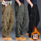 Woodpecker autumn and winter wear-resistant overalls men's cotton casual pants outdoor sports pants multi-pocket work pants labor protection trousers dark green pure cotton wear-resistant XL 150~170Jin Jin equals 0.5 kg