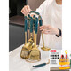 Kowsi Light Luxury Kitchen Suministes Cocaciones de colección de hogares y espátula Combinados de cocina Freing Spoons Set Complete Light Luxury Kitchen Spátula 7 piezas [854]