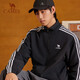 Camel (CAMEL) all-terrain windbreaker for men and women casual stand-up collar sports jacket jacket C35CABLH040 Phantom Black S