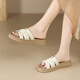 Zapatillas Zhr para mujeres en el verano Soft Sole Sporters abiertos para mujeres versátiles fuera de las chanclas para mujeres ay191 beige 37