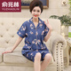 Yu Zhaolin (YUZHAOLIN) brand middle-aged mothers summer short-sleeved shorts large-size cardigan suit for middle-aged and elderly thin home clothes n9871 M (80-100Jin [Jin equals 0.5 kg])