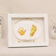 Shantou Lincun full-month baby hand and foot prints in clay lanugo commemorative 100-day hand prints and footprints commemorative photo frame baby newborn hand and footprints classic 8-inch walnut horizontal style - free lanugo umbilical cord bottle
