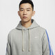 Nike (NIKE) sweatshirt jacket men's spring and autumn sportswear warm loose casual hooded pullover top HJ3882-063 grey inner lilac S