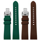 
GIOIO Guzun Watch Strap Original Silicone Waterproof Sweat-proof Pin Butterfly Cuff/6193 Accessories Leather Chain Black Blue 20 [Fluoroelastic] Brown + Gold Butterfly Cuff Strap Interface Width -19mm