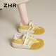 ZHR Desshu Shoes for Women Mesh Streshable Retro Fashion Sports Casual Shoes Cround Toe The Chouse обувь Ji16e желтый 37