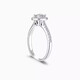 I Do platinum PT950 ring 1 carat diamond ring women's round bag cultivated diamond wedding ring proposal wedding gift for wife and girlfriend round bag-50 points diamond opening adjustable