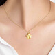 Four-leaf clover necklace for women, imitation sand gold pendant necklace 2025 new titanium steel non-fading, Valentine's Day gift for teachers Four-leaf clover necklace
