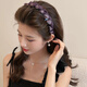 Idel hairband female Internet celebrity 2025 new high-end hairband high skull face wash headband pressure hairpin summer hair bundle headdress F3426 elegant purple hairband