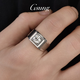 GsunG platinum PT950 men's cultivated diamond ring, atmospheric pure platinum brushed wide ring for men, smooth and fashionable. Priced by gram. Contact before bidding.