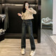 Schmale Version mit breitem Bein Jeans für Frauen in 2025 Frühlings- und Sommer-Design neuer und schlanker, vielseitiger gerader Hosen #9901 Zement Gray Regular 25 (70-80jin [Jin ist gleich 0,5 kg])