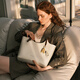 
Cnoles narrative tote bag large capacity bag for women 2025 commuting one-shoulder work handbag birthday gift for girlfriend Cream white coffee - new practical gift for girls