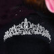 Princess Crown Birthday Tiara Birthday Headband Hair Accessory Photo Photo Children's Day Gift Girls High-end Niche Zircon Hollow Style Crown